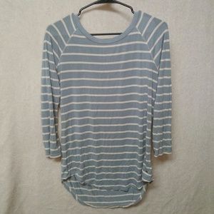AEO Blue and White Striped Top